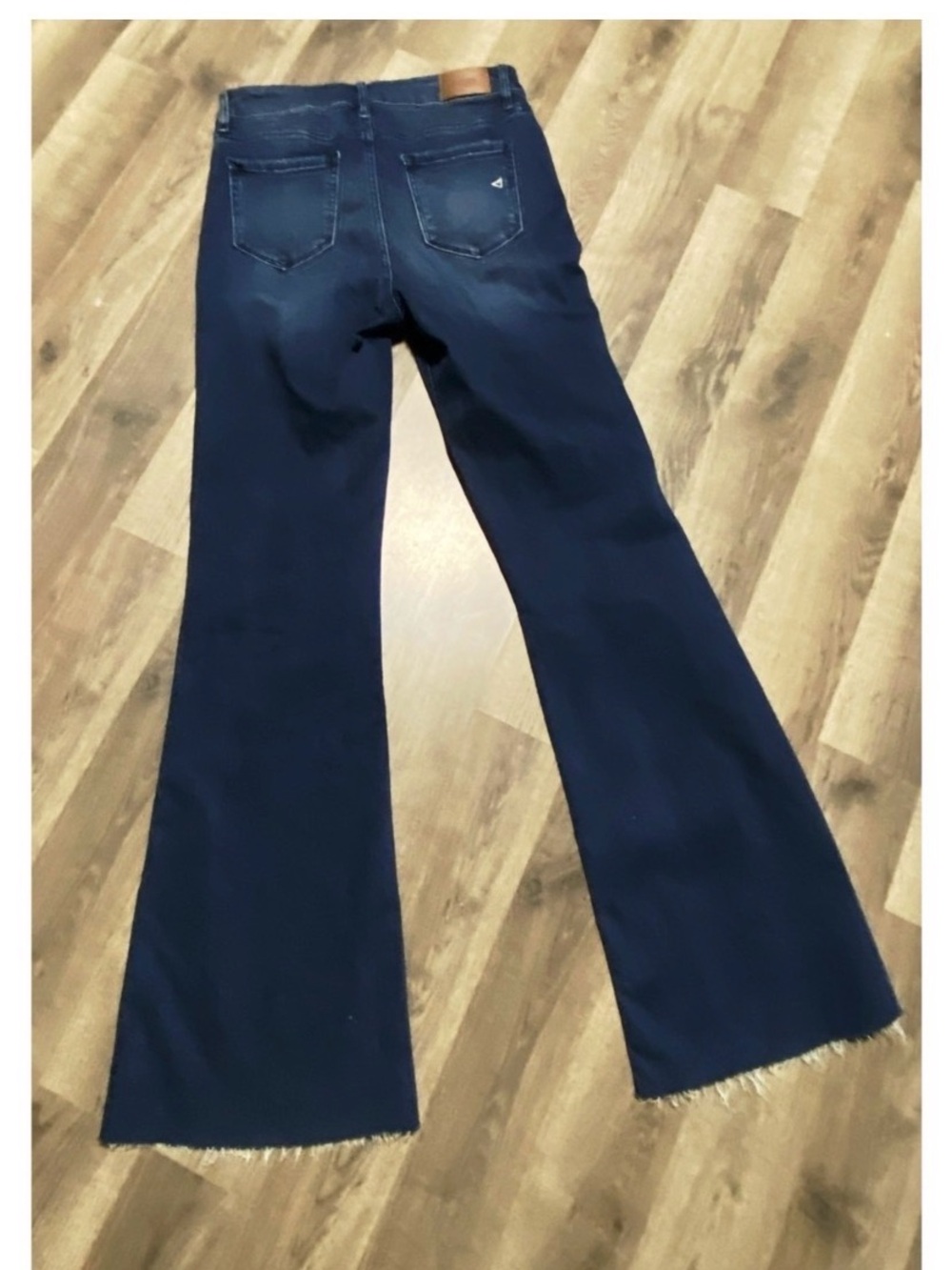 BUCKLE Hidden Brand Ripped High Rise Dark Wash Flare Jeans Size 28 - Picture 7 of 7